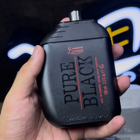 Pure Black Perfume – Premium Fragrance for Men | Elegant Bottle & Luxury Packaging